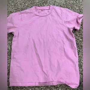 John Galt cropped shirt, pink, one size.